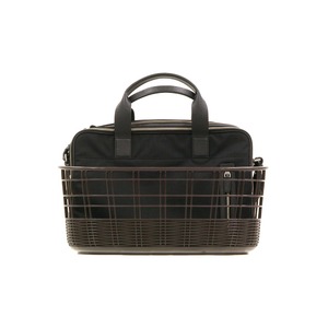 大型籐風バスケット(自転車カゴ) 【OGK】FB-038K ブラック(黒) 〔自転車パーツ/アクセサリー〕