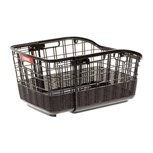 伸縮式自転車カゴ(固定式スライド後ろ用バスケット) 【OGK】RB-037 ブラック(黒) 〔自転車パーツ/アクセサリー〕