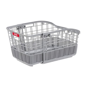 伸縮式自転車カゴ(固定式スライド後ろ用バスケット) 【OGK】RB-037 アルミシルバー(銀) 〔自転車パーツ/アクセサリー〕