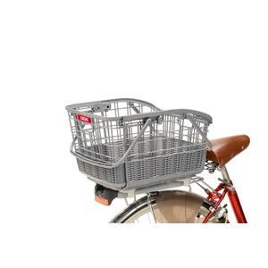 伸縮式自転車カゴ(着脱スライド後ろ用バスケット) 【OGK】RB-037B2 アルミシルバー(銀) 〔自転車パーツ/アクセサリー〕