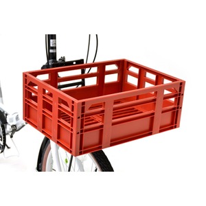 コンテナバスケット(自転車カゴ) 前/後ろ用 【OGK】SPB-001 レトロレッド(赤) 〔自転車パーツ/アクセサリー〕