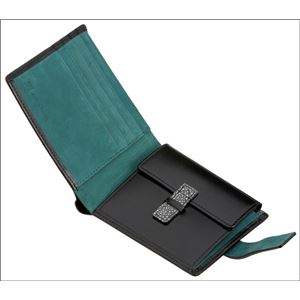 Colore Borsa（コローレボルサ） 二つ折りコインケース付き財布 ブラック MG-001