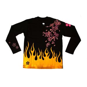 傾奇者・前田慶次 長Tシャツ 楽 L 黒