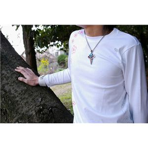 傾奇者・前田慶次 長Tシャツ 楽 S 白