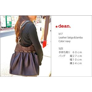 ��dean�i�f�B�[���j pleated bag ���U�[�V�����_�[�o�b�O �� �n���h���^��