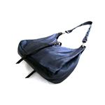 ★dean(ディーン) the braided-strap shoulder bag レザーバッグ ネイビー ハンドル/黒