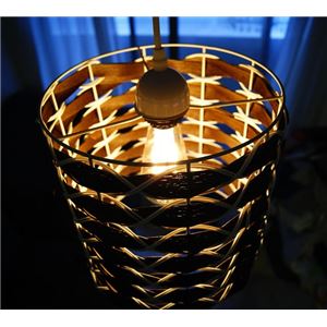 ペンダントライト(吊り下げ型照明器具) 籐/ラタン製 アジアンテイスト 〔リビング照明/ダイニング照明〕