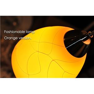 ペンダントライト(吊り下げ型照明器具) ガラス製 オレンジ 〔リビング照明/ダイニング照明/キッチン照明〕