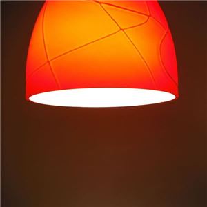 ペンダントライト(吊り下げ型照明器具) ガラス製レッド(赤) 〔リビング照明/ダイニング照明/キッチン照明〕