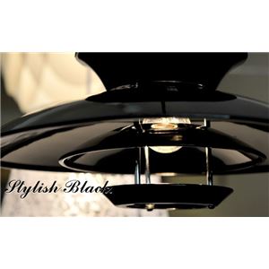 ペンダントライト(吊り下げ型照明器具) アルミ製 ミッドセンチュリー風 ブラック(黒) 〔リビング/ダイニング照明〕