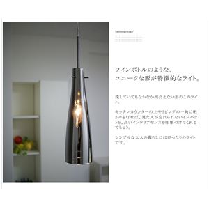 ペンダントライト(吊り下げ型照明器具) ボトル型 ガラス製 〔リビング照明/ダイニング照明/キッチン照明〕