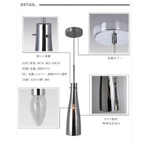 ペンダントライト(吊り下げ型照明器具) ボトル型 ガラス製 〔リビング照明/ダイニング照明/キッチン照明〕