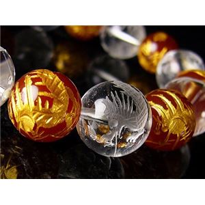 赤メノウ龍・水晶ブレス
