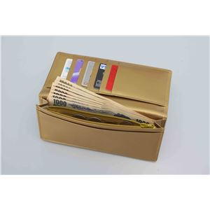 皇帝龍22金箔 牛革長財布 ゴールド