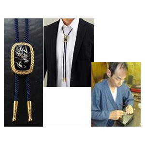 京象嵌「白龍」ループタイ