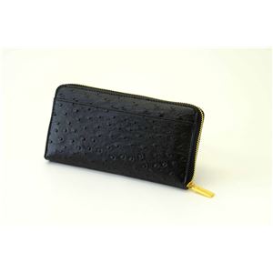 H・L（アッシュ・エル）オースト型押しラウンド財布 ブラック