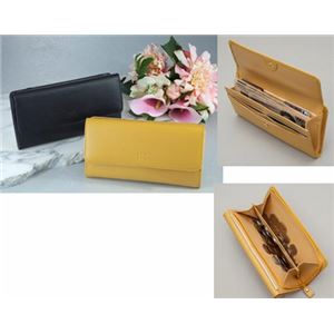 H・L（アッシュ・エル）かぶせ長財布 イエロー