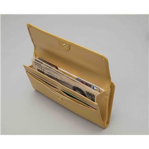 H・L（アッシュ・エル）かぶせ長財布 イエロー