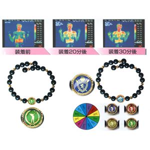 液晶アクセサリー付 イオンブレスレット 【健気環】 ゴルフ
