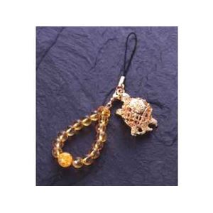 黄水晶福亀ストラップ