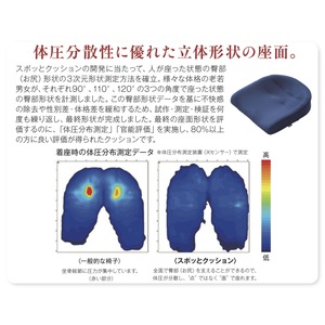 座るだけで正しい姿勢をサポートするクッション　スポッとクッション　ブラウンストライプ