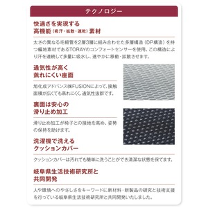 座るだけで正しい姿勢をサポートするクッション　スポッとクッション　ブラウンストライプ