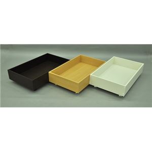 ベッド下収納ボックス/収納ケース 【ホワイト】 幅80cm&times;奥行50cm&times;高さ20cm キャスター付き