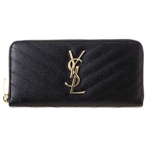 Saint Laurent (サンローラン ) 358094 BOW01 1000 NOIR ラウンドファスナー長財布
