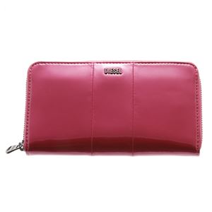 DIESEL (ディーゼル ) X02417 PR035 H3090 ラウンドファスナー長財布 Metallic Pink