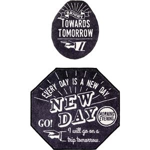 オカトー トイレマットフタカバー2点セットU型・O型用Cozydoors「ANewDay」