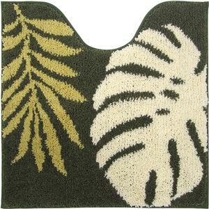 オカトー モンステラプランツ トイレマット G グリーン 60&times;60cm