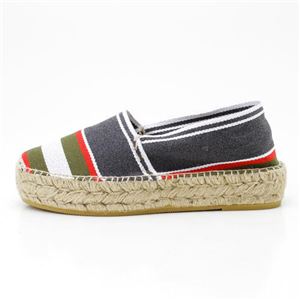 LA MAISON DELESPADRILLE フランス製厚底エスパドリーユ ECRUxLIN サイズ:37 (約23.5〜24cm)
