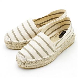 LA MAISON DELESPADRILLE フランス製厚底エスパドリーユ ECRUxLIN サイズ:38 (約24〜24.5cm)