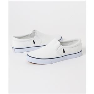 POLO RALPH LAUREN CARSON CARLEE TWIN GORE II スリッポン WHITE サイズ:23.5cm