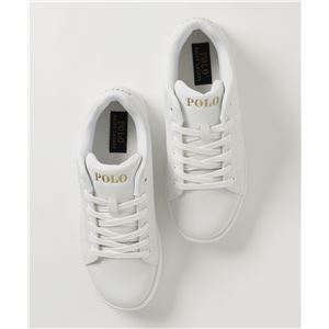 POLO RALPH LAUREN QUINCEY COURT スニーカー WHITENAVY サイズ:24.5cm