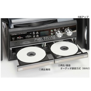多機能プレーヤー(CDプレーヤー/レコードプレーヤー) デジタル録音 パソコン不要 とうしょう TCDR-286WC