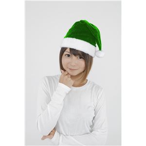 【クリスマスコスプレ】サンタ帽子 グリーン