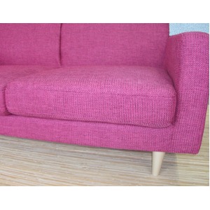 ソファー　二人掛け　ヨーロピアン　木枠　ラズベリーピンク　　