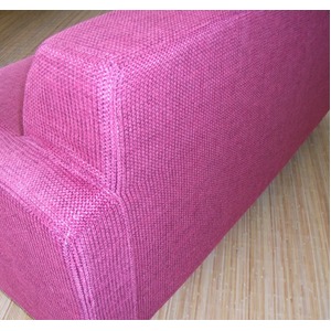 ソファー　二人掛け　ヨーロピアン　木枠　ラズベリーピンク　　