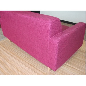 ソファー　二人掛け　ヨーロピアン　木枠　ラズベリーピンク　　