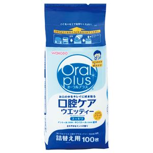 ピップアサヒグループ食品 オーラルプラス口腔ケアウェティー詰替100枚12個