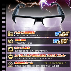 【小型カメラ】メガネ型ビデオカメラ（匠ブランド　ゾンビシリーズ）『Z-G013』