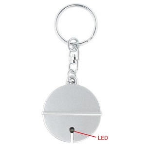 紛失防止タグ 電子鈴（加速度センサーで落下検出） DS-01S（銀色） キーホルダー