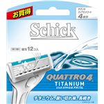 シック(Schick) クアトロ4チタニウム替刃(12コ入) × 3 点セット