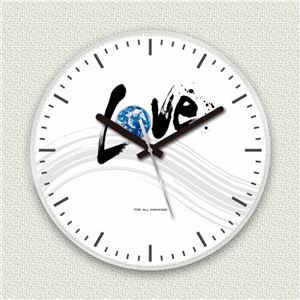壁掛け時計/デザインクロック 【ラブアース】 直径30ｃｍ アクリル素材 『MYCLO』 〔インテリア雑貨 贈り物 什器〕