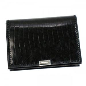 Ferragamo（フェラガモ） カードケース MENS SLG PREGIATI 667628 369887 ブラック H7.5×W10.5×D2