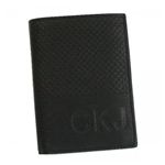 カルバンクライン 二つ折り財布(小銭入れ付) CALVIN KLEIN JEANS CDF104 999 ブラック H12.5×W9×D2.5