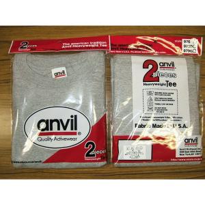 アンビル2PパックTシャツ灰2XLサイズ