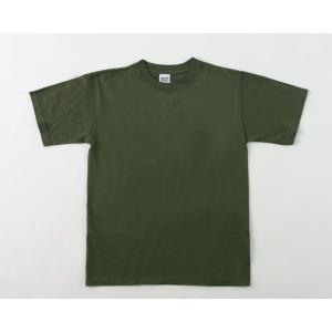 製品染めアンビル半袖TシャツオリーブXL