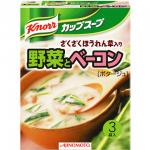 味の素　クノール　カップスープ　野菜とベーコン　（3袋入箱）(×10)